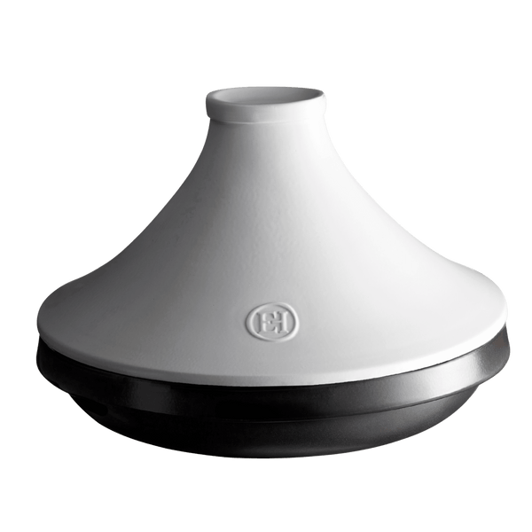 Delight Tagine (Induction Compatible) Cookware Emile Henry USA White/Slate 2 QT 