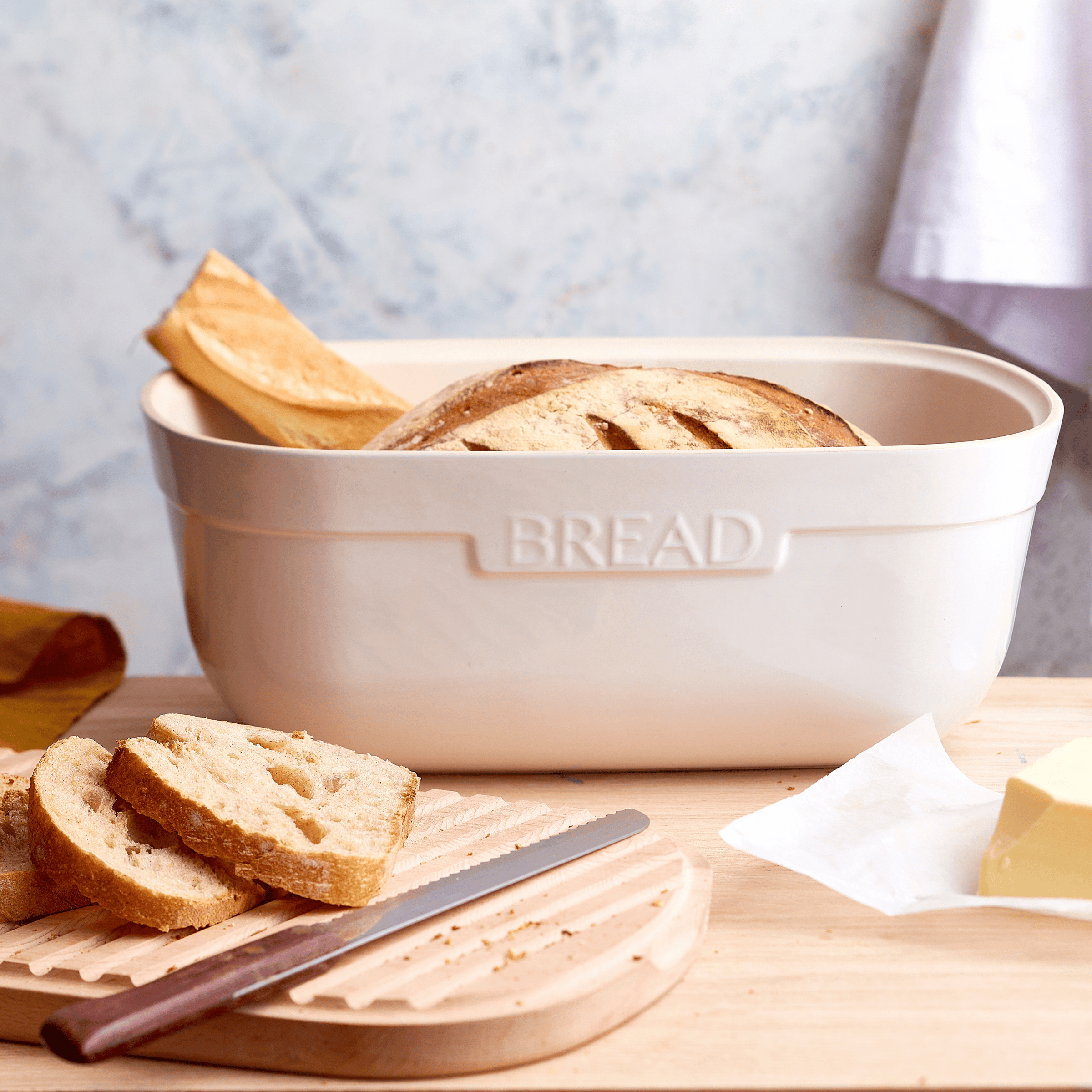 Emile Henry Ceramic Bread Box, Handcrafted in France since 1850 Emile Henry Ceramic Bread Box, Handcrafted in France since 1850