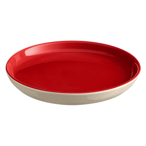 Everyday Salad/Dessert Plate Tableware Emile Henry USA Rouge/Cream 