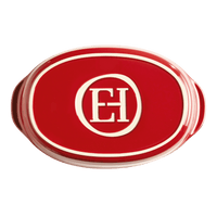 The Right Dish Oval Oven Dish Bakeware Emile Henry = Burgundy 