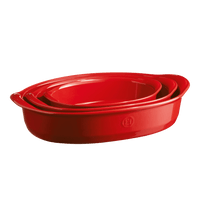 The Right Dish Oval Oven Dish Bakeware Emile Henry = Burgundy 