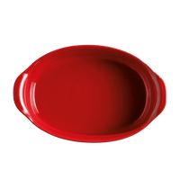 The Right Dish Oval Oven Dish Bakeware Emile Henry = Burgundy 