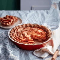 emile henry usa bakeware ribbed pie dish rouge