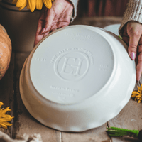 emile henry limited edition 175th anniversary pie dish, green_ivory