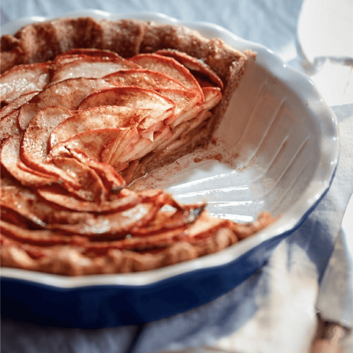 emile henry usa bakeware ribbed pie dish twilight