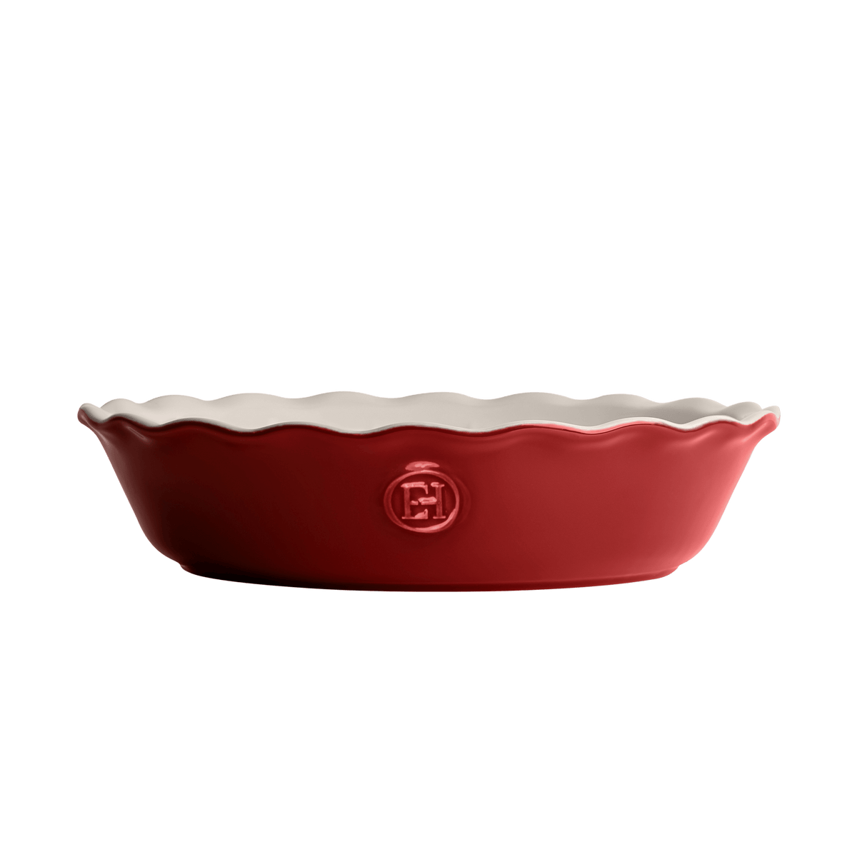 emile henry usa bakeware ribbed pie dish rouge