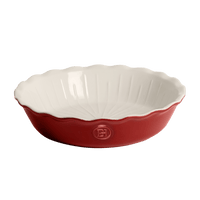 emile henry usa bakeware ribbed pie dish rouge