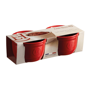 Emile Henry Ramekins (Set of 2) Color: Burgundy; Style: #9