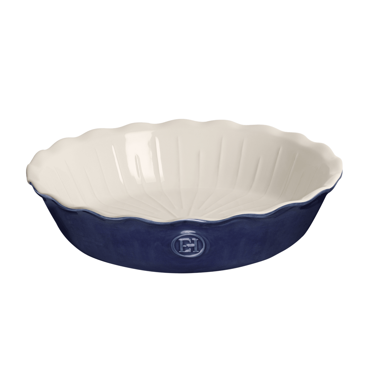 emile henry usa bakeware ribbed pie dish twilight