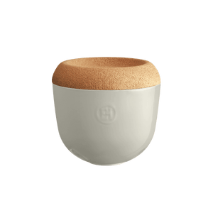 Garlic Storage Pot , Pearl Gray
