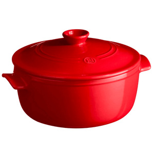 Emile Henry USA Round Dutch Oven Round Dutch Oven Cookware Emile Henry USA Burgundy 2.6 qt. 