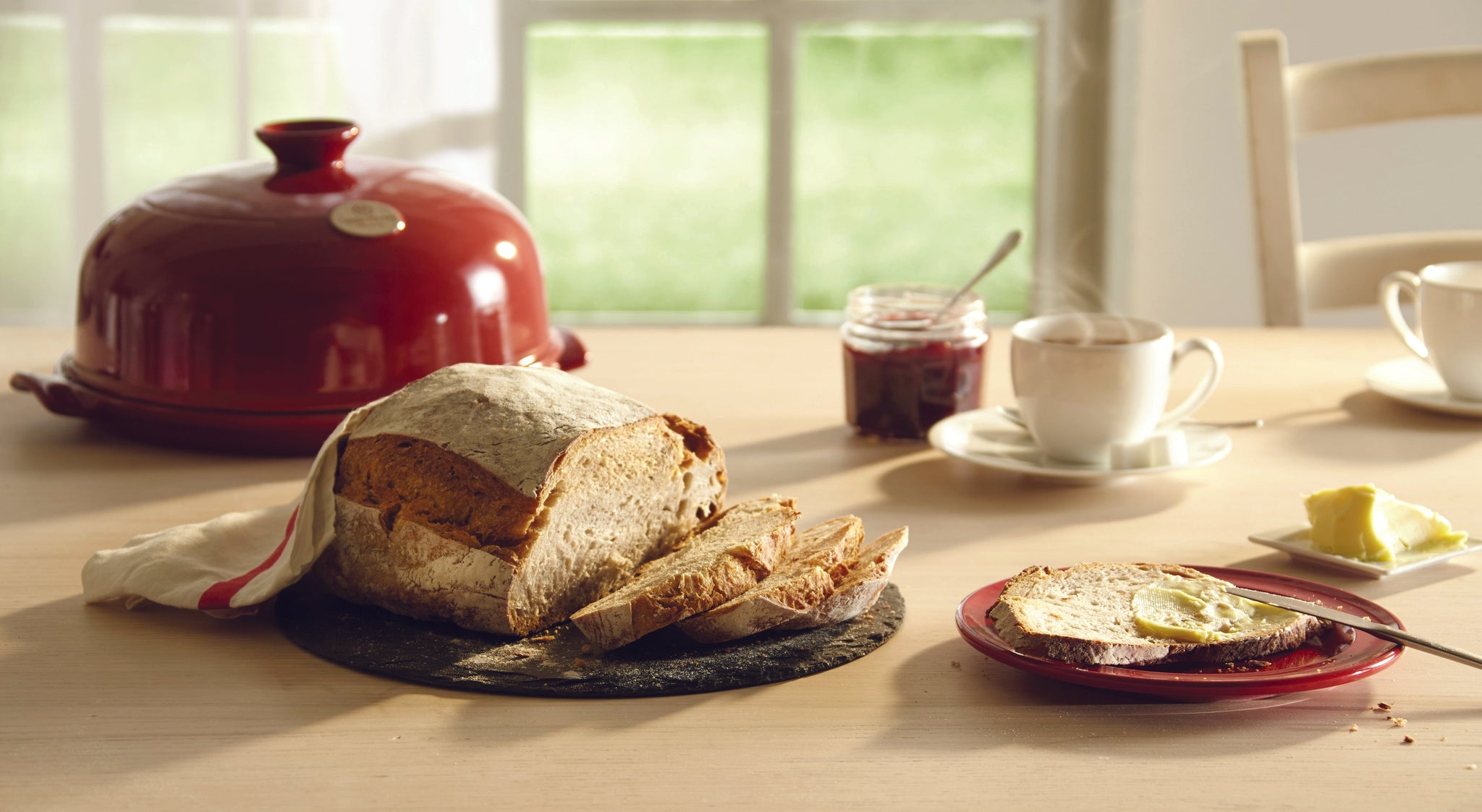 USA Made Stoneware Bread-Baking Cloche