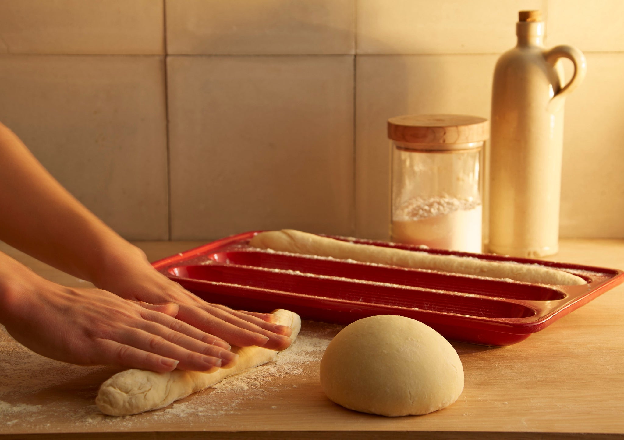 Bakers Baguette à épousseter pour farine à sucre et épices, plumeau à  farine en acier inoxydable