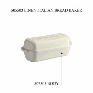 Emile Henry USA Italian Bread Loaf Baker - Replacement Body Italian Bread Loaf Baker - Replacement Body Replacement Parts Emile Henry Linen 
