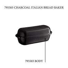 Emile Henry USA Italian Bread Loaf Baker - Replacement Body Italian Bread Loaf Baker - Replacement Body Replacement Parts Emile Henry Charcoal  Product Image 3