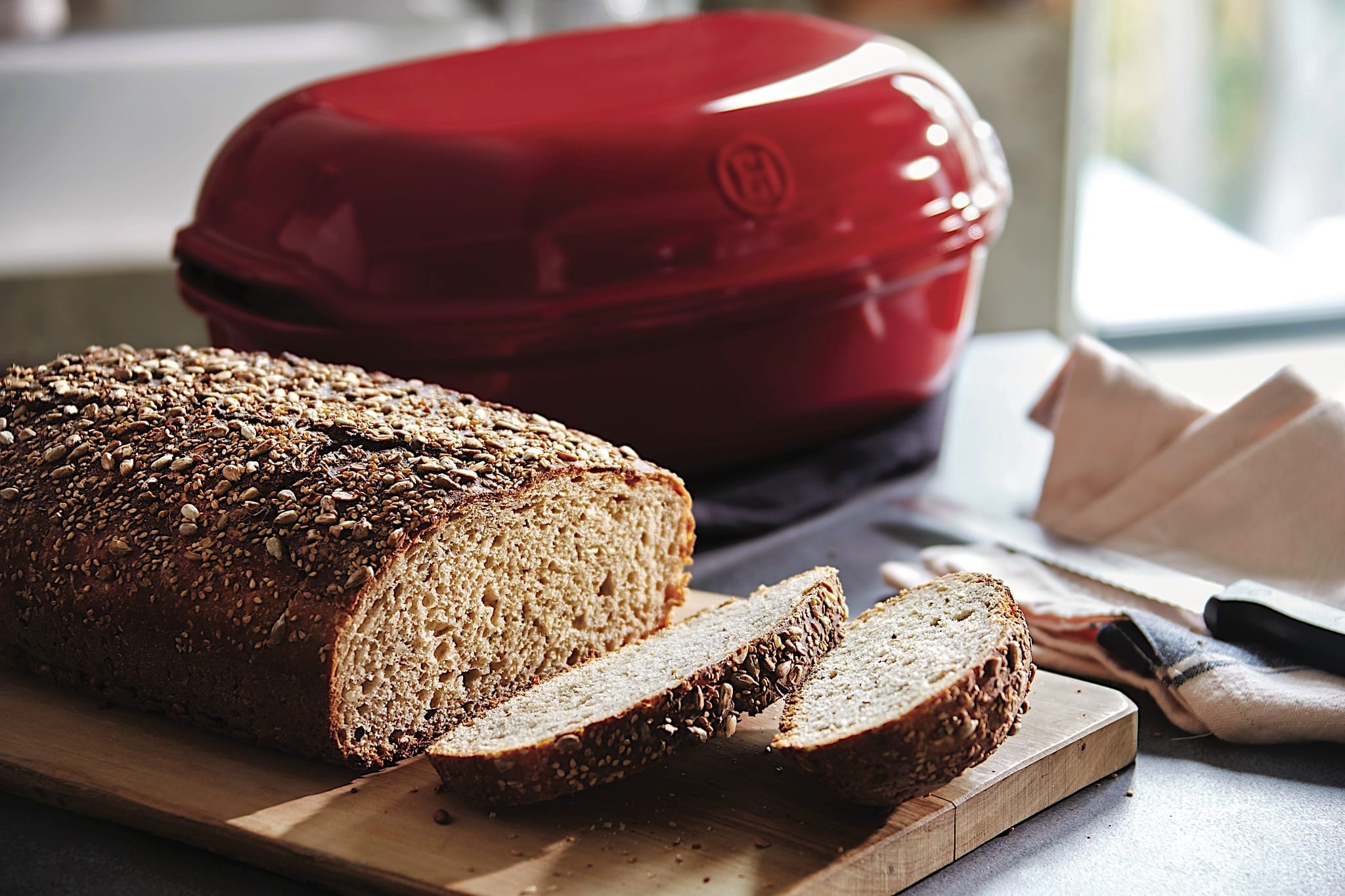 Glazed Clay Bread Baker for Round Bread