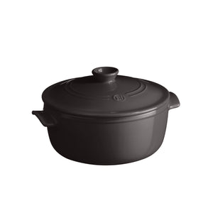 Emile Henry USA Round Dutch Oven Round Dutch Oven Cookware Emile Henry USA Charcoal 2.6 qt. 