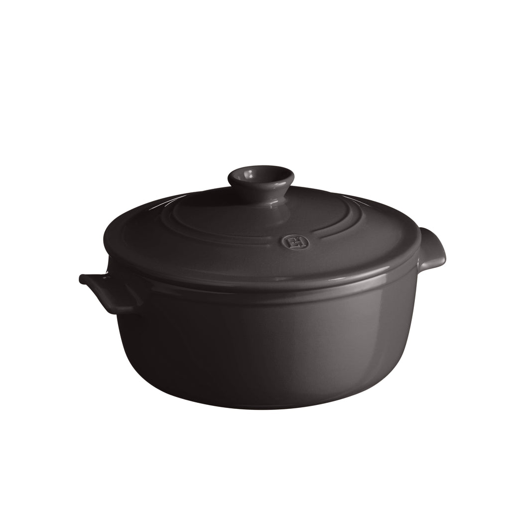 Emile Henry 5.5 Qt. Round Dutch Oven | Charcoal