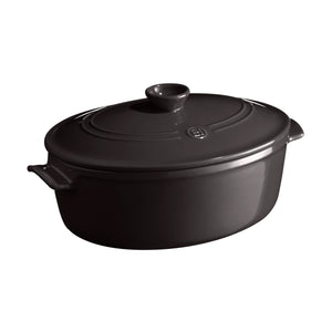 Emile Henry Oval Dutch Oven Oval Dutch Oven Cookware Emile Henry 6.3 quart Charcoal 