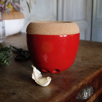 Garlic Storage Pot Storage Emile Henry USA = Burgundy 