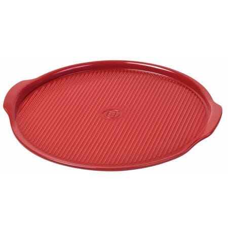 Emile Henry BBQ Pizza Stone, Burgundy, Size: 1.2 H x 14.5 W x 14.5 D